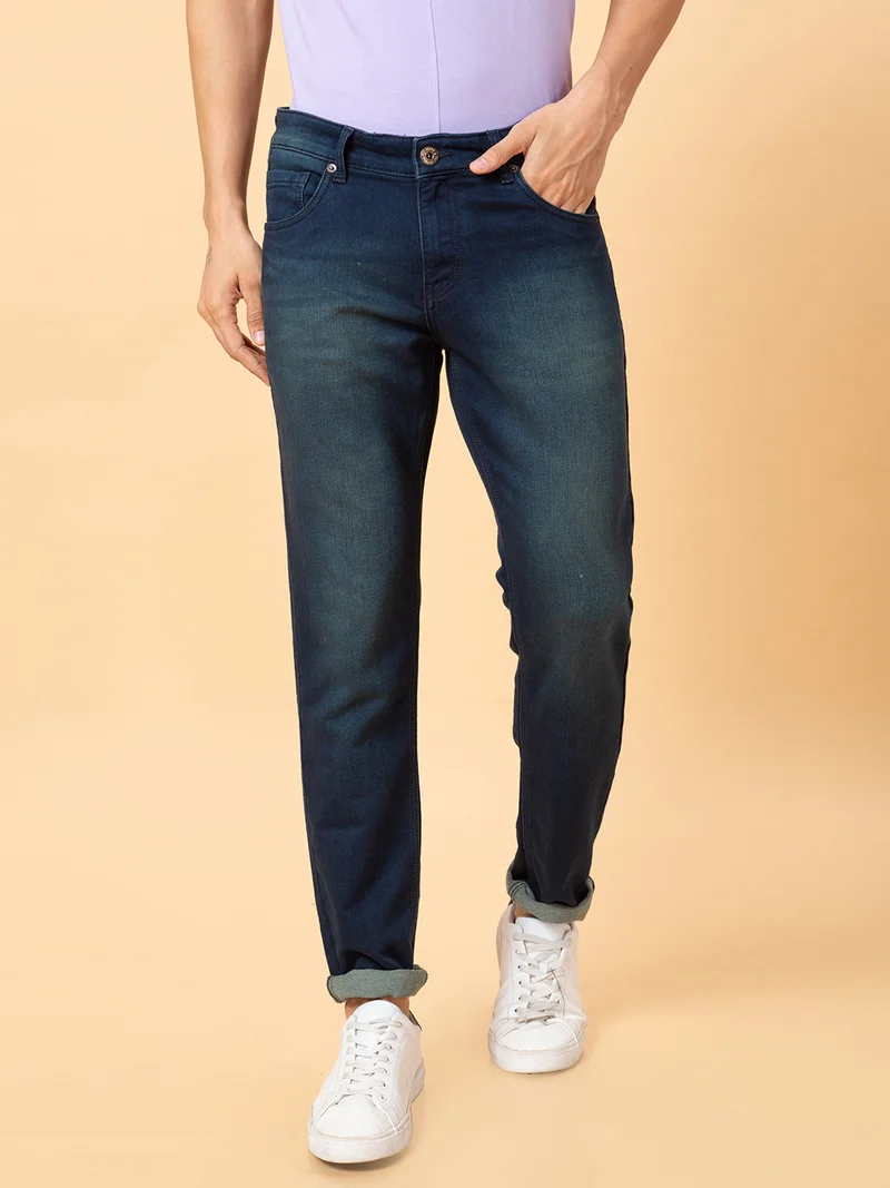 globus Globus Men Blue Mid-Rise Tapered Fit Jeans